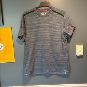 RBX Men's Black and Gray Wavy Stripe Tee 💥Buy 2 Get 1 Free💥